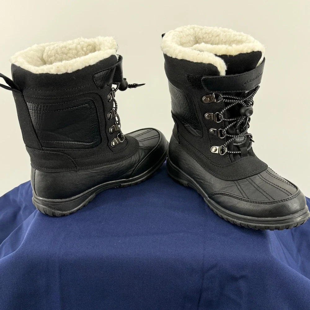 Eddie Bauer Kids 2 Black Waterproof Insulated Sherpa Winter Snow Boots Winter‎